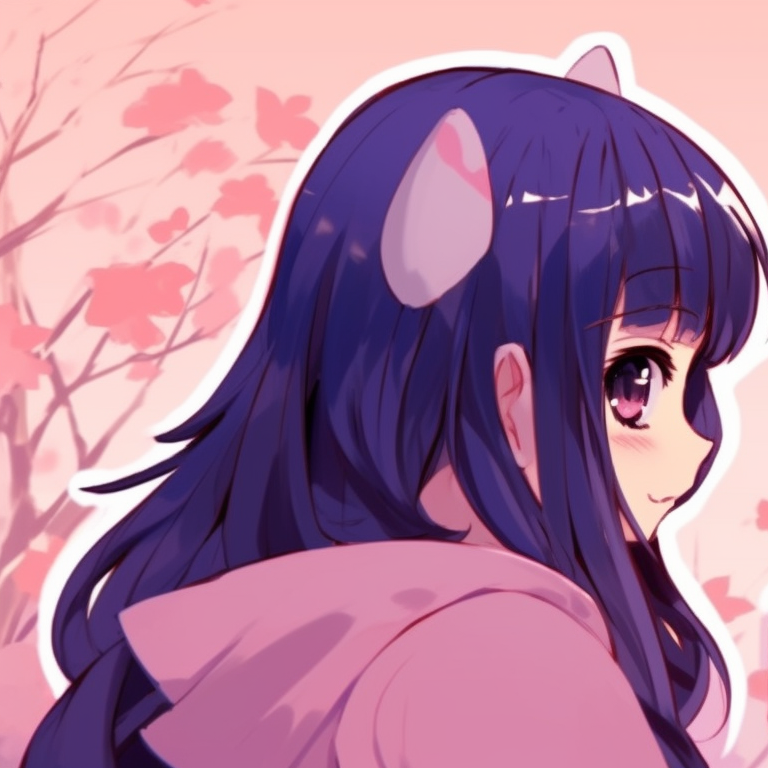 Two characters sharing a moment, delicate features and matching jewelry. cute matching pfp for besties pfp for discord.