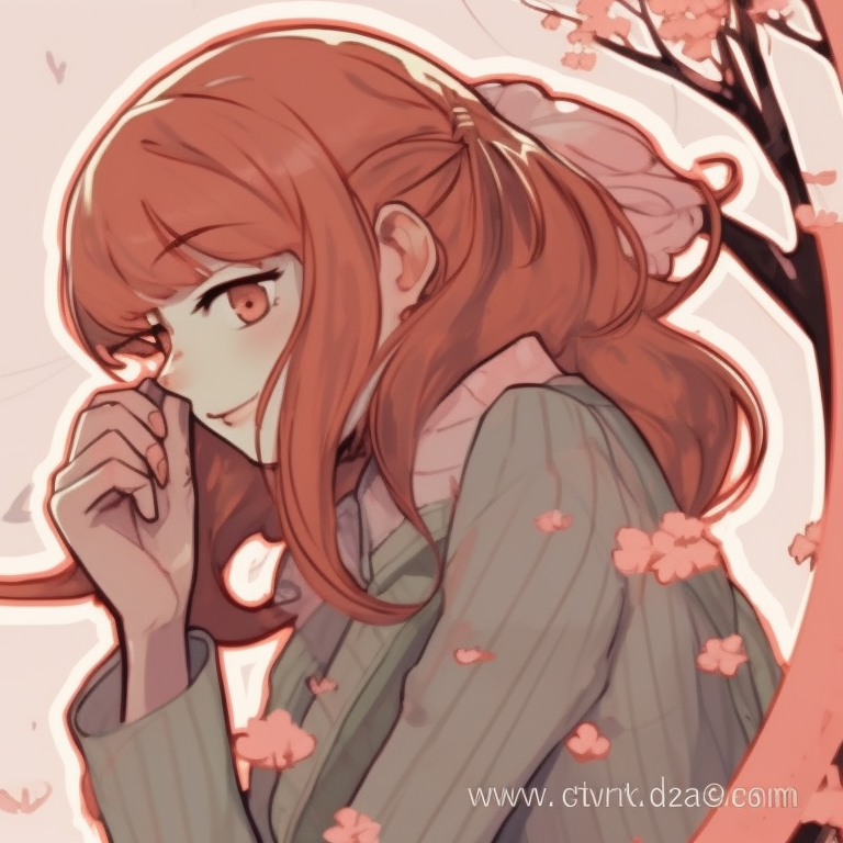 Two characters under cherry blossom trees, utilizing soft pastel colors and intricate details. couples matching pfp discord ideas pfp for discord.