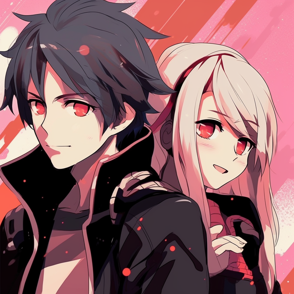 Duo power of Naruto and Sakura, sharp lines, and contrasting colors best duo: matching anime pfp for girl and boy couples