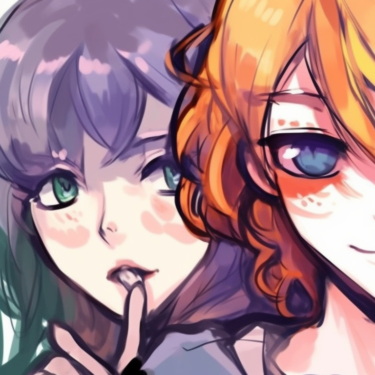 Close-up of three characters, intense expressions and major contrast. famous matching trio pfp characters pfp for discord.