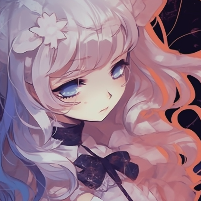 Two characters in ghostly costumes, ethereal colors and intricate details, standing side by side. best of matching bestie halloween pfp pfp for discord.