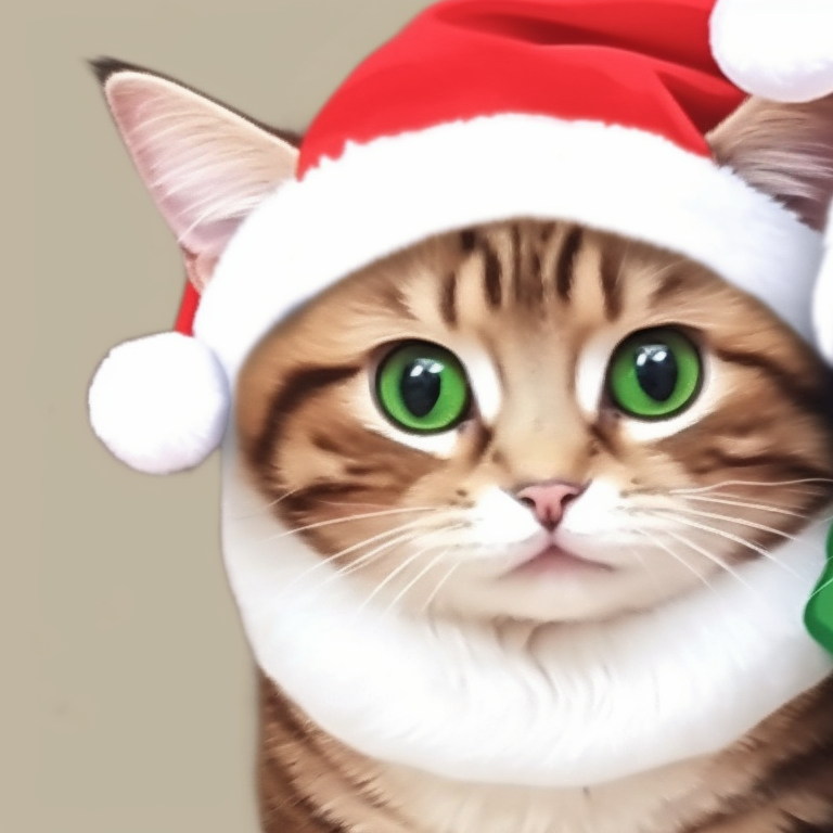 Pair of anime cats, one holding a Christmas bell, the other a holiday cookie, shaded in warm, seasonal colors. matching christmas cat pfp - cute options pfp for discord.