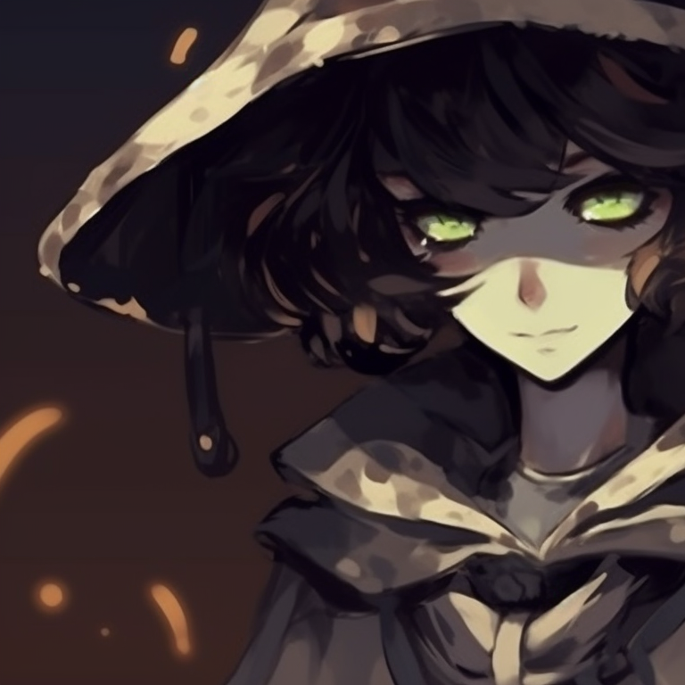 Two characters as vampires, striking red and black contrast, focusing on piercing gazes. matching halloween pfp options pfp for discord.