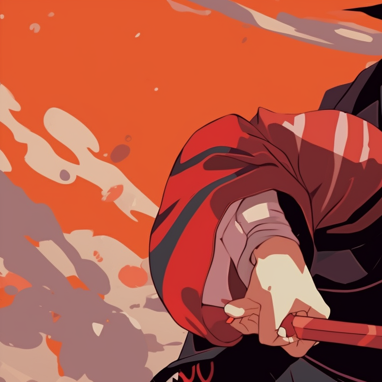 Zenitsu and Nezuko in matching kimonos, highlighted by intricate patterns and saturated colors. zenitsu and nezuko matching costumes pfp for discord.