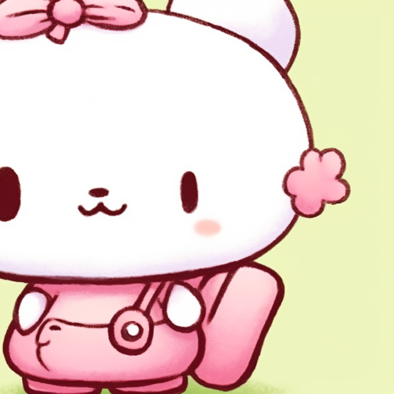 Cinnamoroll and PomPomPurin, soft tones with hints of yellow, blue and brown. stylish matching sanrio pfp pfp for discord.