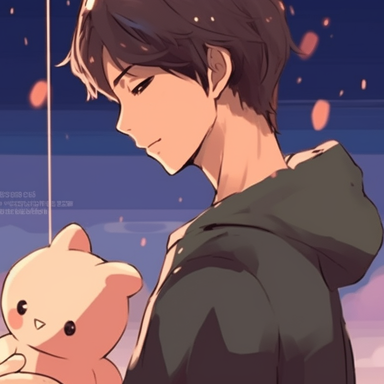 Two characters playing guitars, warm colors and intricate guitar details. matching pfp for best friends inspiration pfp for discord.