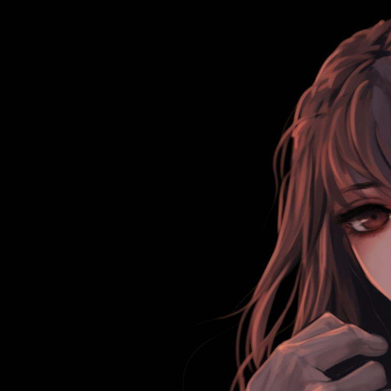 Two characters in front of an ocean horizon, sunset colors and peaceful expressions. perfect matching pfp for couples pfp for discord.