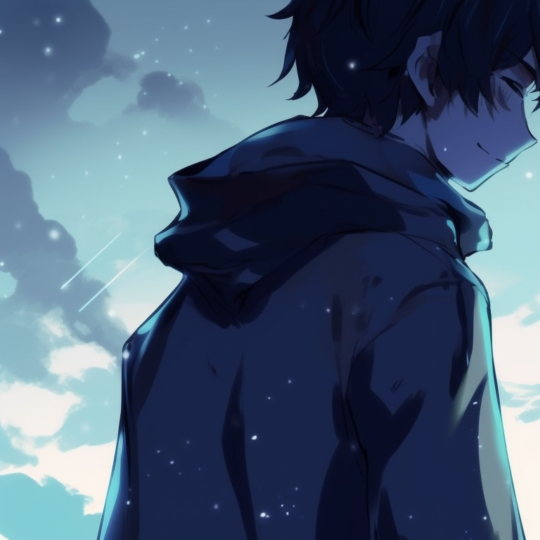 Two characters dressed identically, hues of azure and minimalist art style stands out. aesthetic pfp discord in blue pfp for discord.