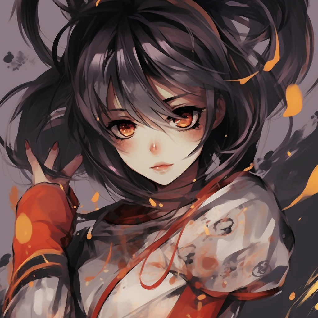 Cute anime girl cuddling a kitty, soft colors and adorable character designs. trending girl anime pfp