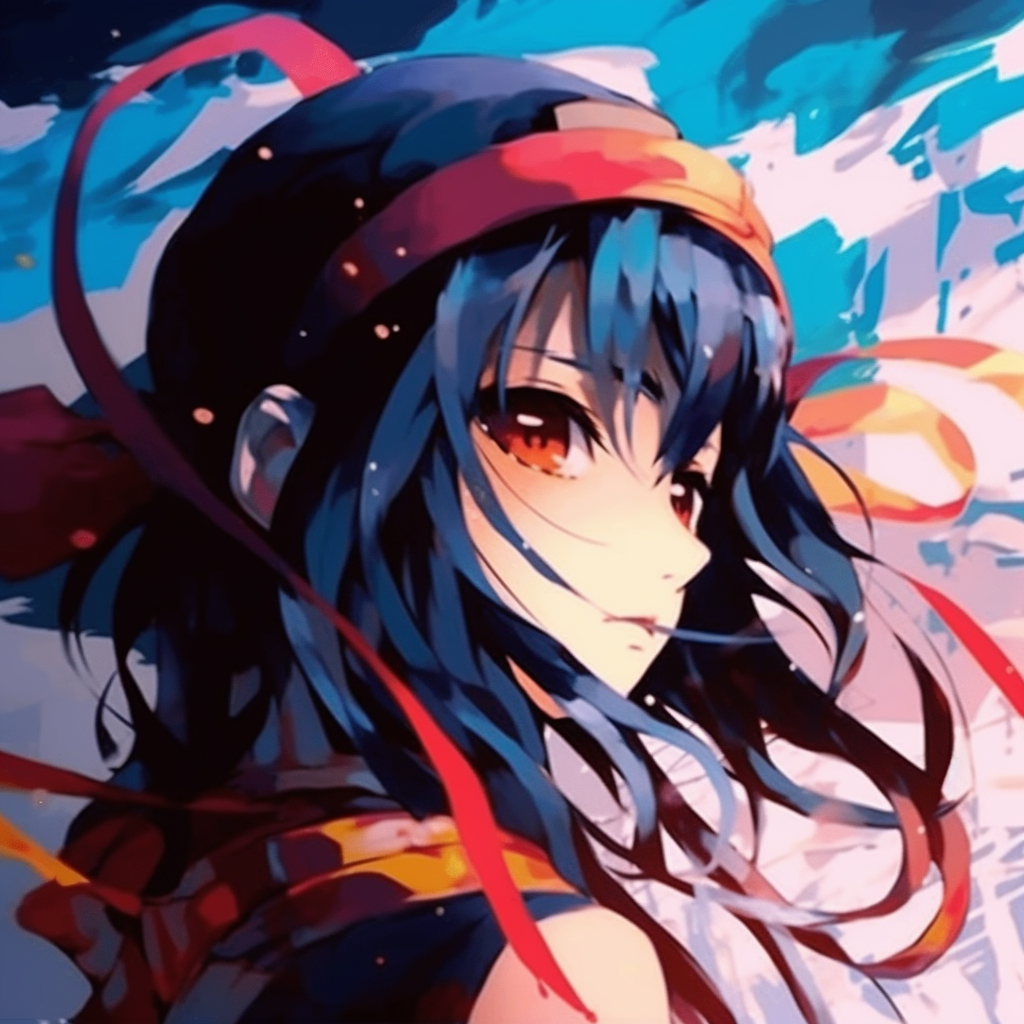 One Piece characters in surreal renderings, bold color contrasts and unexpected shapes. abstract anime gif pfp HD, free download