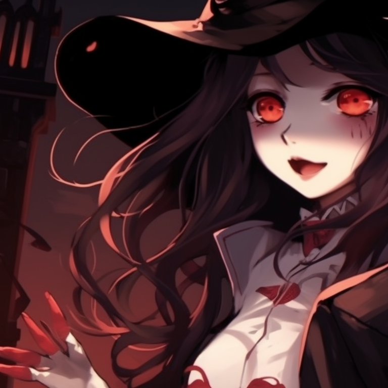 Two characters dressed as vampires, gothic tones and crisp lines, side by side. aesthetic halloween matching couple pfp real life pfp for discord.