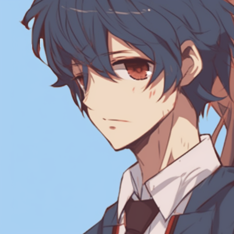 Two characters sitting under a cherry blossom tree, pastels shades and picturesque setting. creative anime pfp matching pfp for discord.