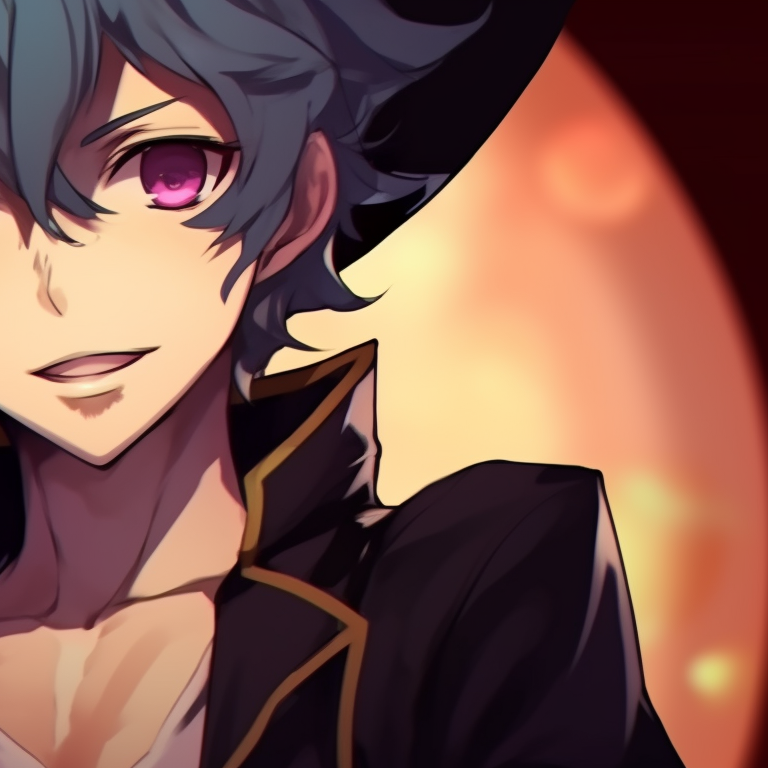 Two characters in witch-themed attire, rich shades of purple and highlights in the background. halloween theme matching pfp for boyxboy pfp for discord.