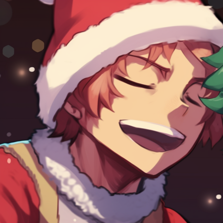 Two characters showcasing their abilities in a snow-covered battlefield, conveying a sense of dynamic motion. my hero academia christmas pfps for monica pfp for discord.