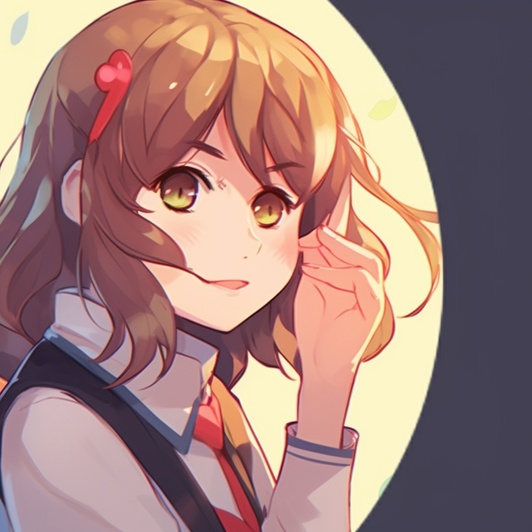 Two characters in school uniforms, bright colors showcasing youthful vibe. unique matching discord pfp pfp for discord.