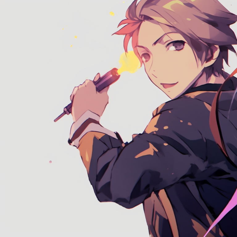 Two characters, different fighting styles but in harmony, vibrant color palette. attractive matching pfp gif pfp for discord.