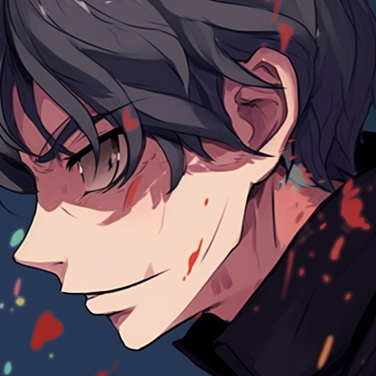 Two characters, dreamy colors and soft details, sharing a laugh in a close embrace. bl anime matching pfp pfp for discord.