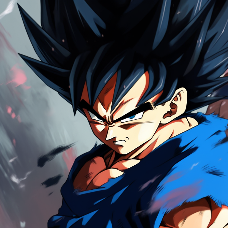 Goku and Vegeta with connecting energy lines, bold lines and intense expressions. anime goku and vegeta matching pfp pfp for discord.
