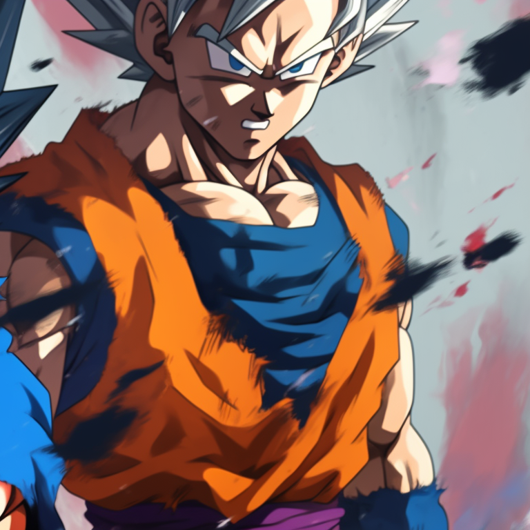 Goku and Vegeta with connecting energy lines, bold lines and intense expressions. anime goku and vegeta matching pfp pfp for discord.