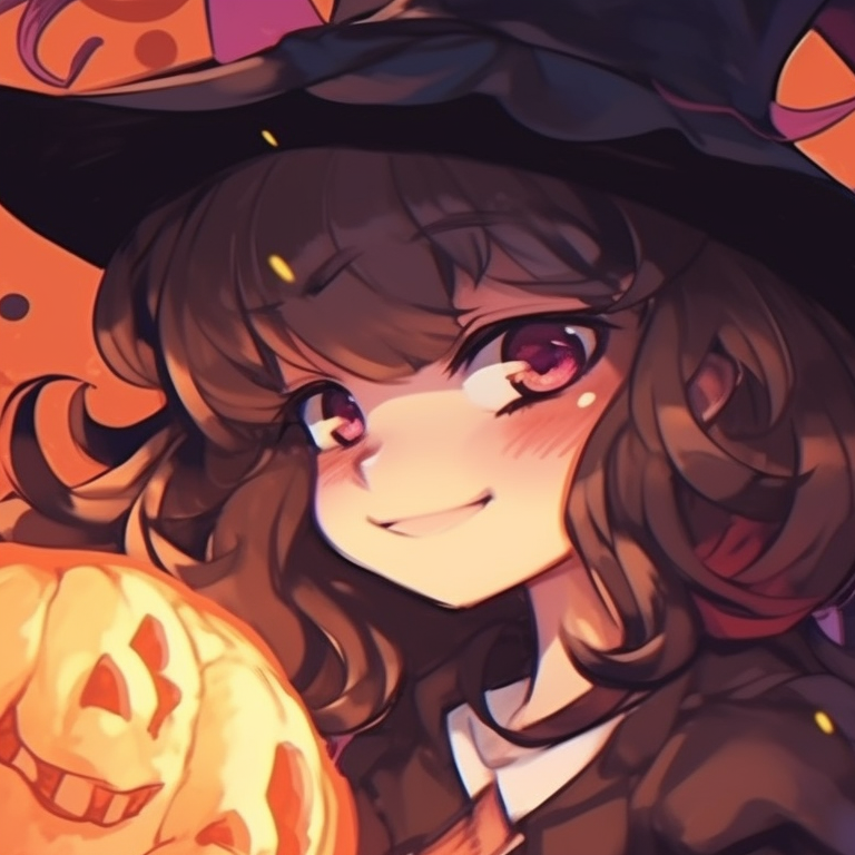 Two characters outdoors, moonlit scene with eerie silhouettes in the background. spooky halloween pfp matching pfp for discord.