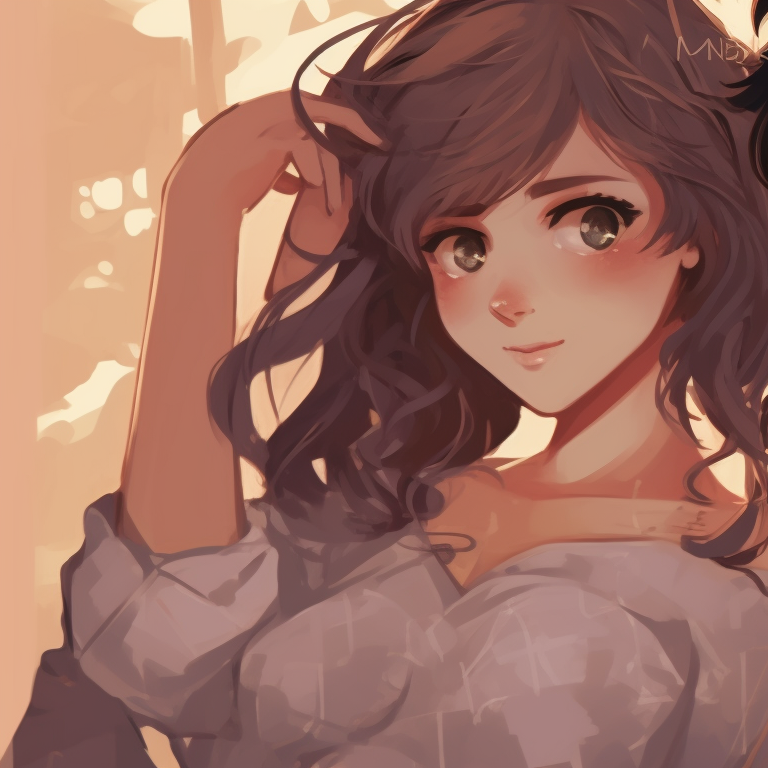 Two characters in casual outfits, minimalistic art style, sharing a calm moment. attractive real-life matching couple pfp pfp for discord.