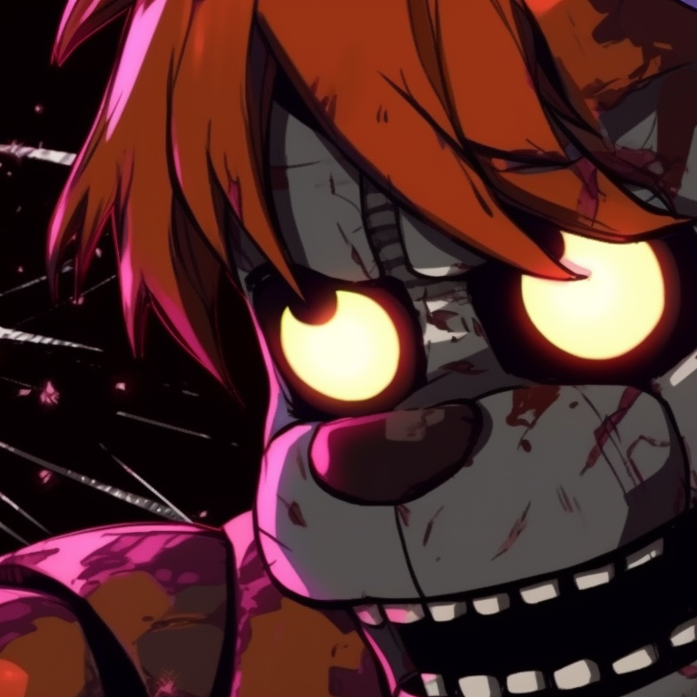 Two FNAF characters in silhouette, minimalistic design and monochrome color pallet. best sources for fnaf matching pfp pfp for discord.