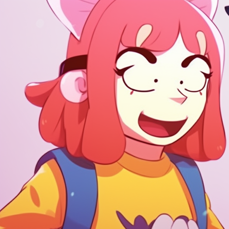 Two characters in playful banter, casual outfits and warm colors. comical matching pfp specifically for couples pfp for discord.