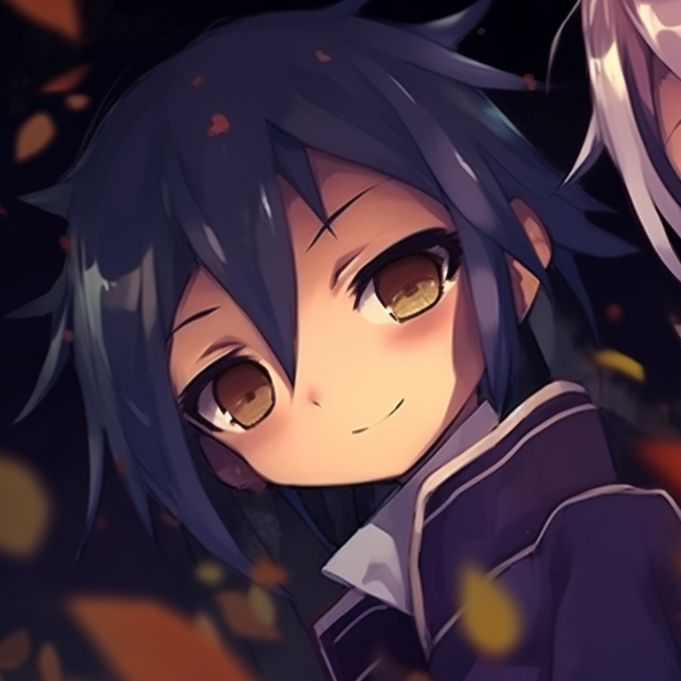 Shinobu and Giyuu sharing a promise, moonlit sky with warm colors intensifying their bond. diy halloween themed matching pfp for shinobu and giyuu pfp for discord.