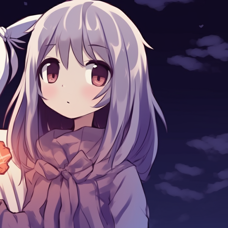 Two character in creatively morphed Santa-clause outfit infusing Halloween elements like spiders and webs, incorporated with visible sharp lines and vibrant palette. unique anime christmas pfp blending halloween theme pfp for discord.