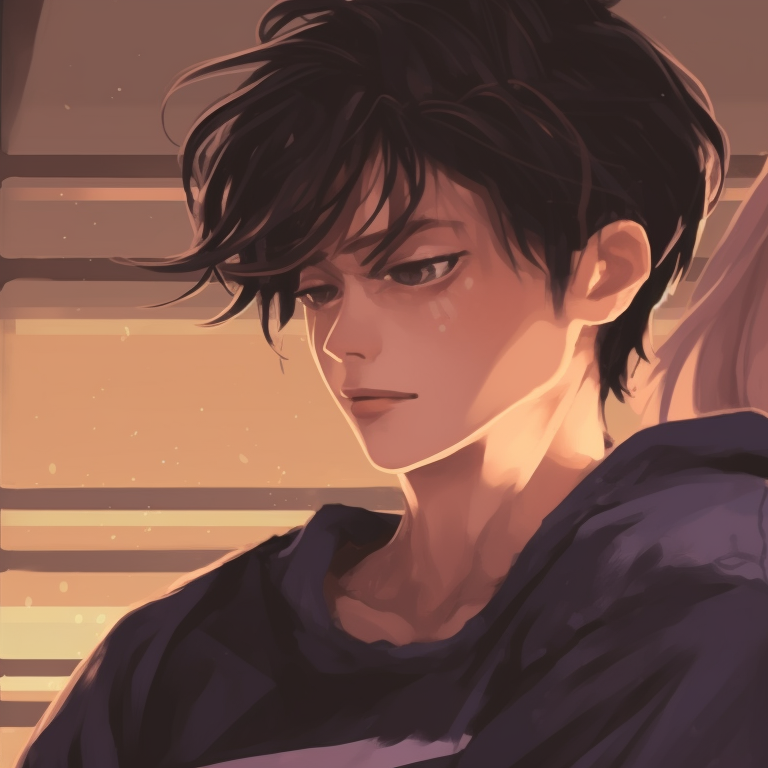 Two characters, soft colors, in a tender hug. attractive real-life matching couple pfp pfp for discord.