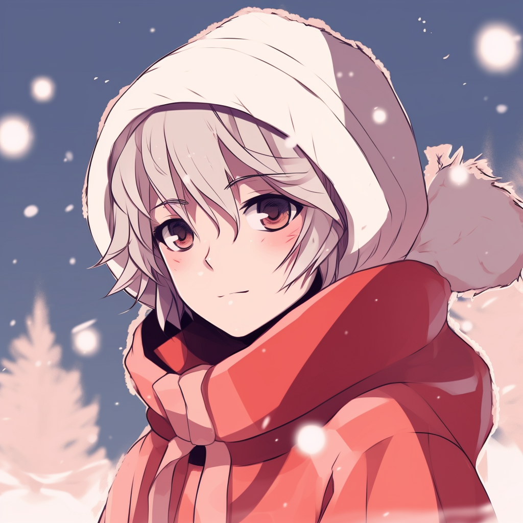 Naruto Uzumaki with a Christmassy look, bold colors with dynamic linework. anime christmas pfp ideas