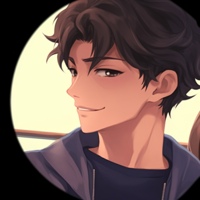 Two characters, cool tones with a sunset backdrop, looking into each other's eyes. attractive real-life matching couple pfp pfp for discord.