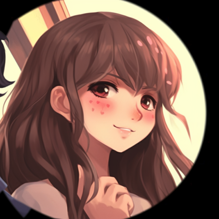 Two characters, cool tones with a sunset backdrop, looking into each other's eyes. attractive real-life matching couple pfp pfp for discord.