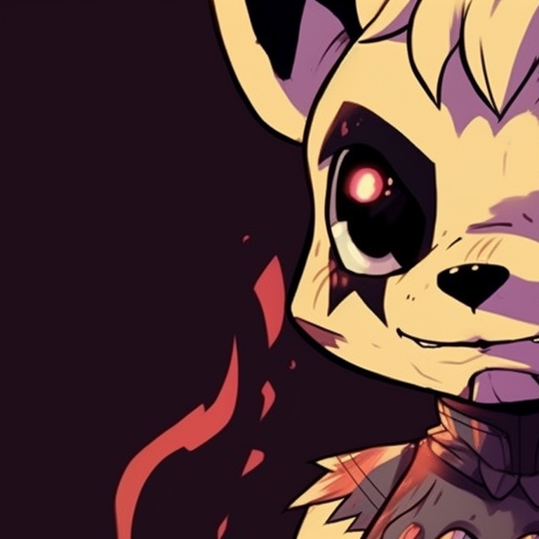 Two characters in defense stance, emphasised features and cool hues. popular fnaf matching pfp designs pfp for discord.