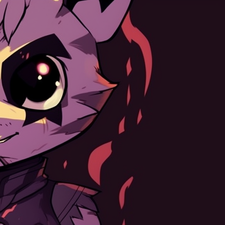 Two characters in defense stance, emphasised features and cool hues. popular fnaf matching pfp designs pfp for discord.