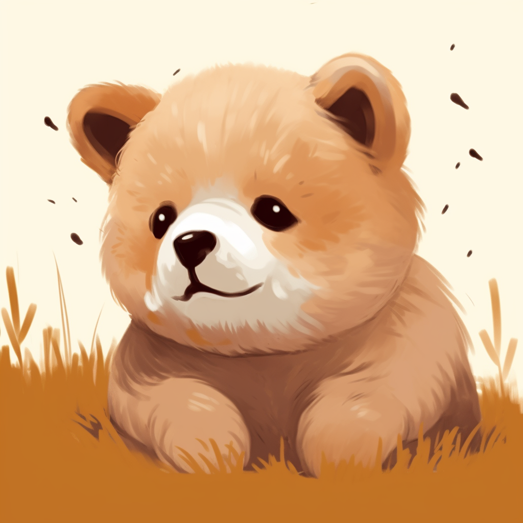 Anime style puppy with playful expression, glossy eyes, and vibrant colors. animated animal pfp collection