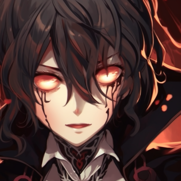 Two characters, witch and vampire attire, intense colors and detailed accessories. jjk matching pfp halloween theme collection pfp for discord.