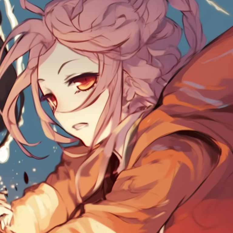 Two characters with musical instruments, intricate details, bold lines and a carnival of colors. creative matching discord pfp pfp for discord.