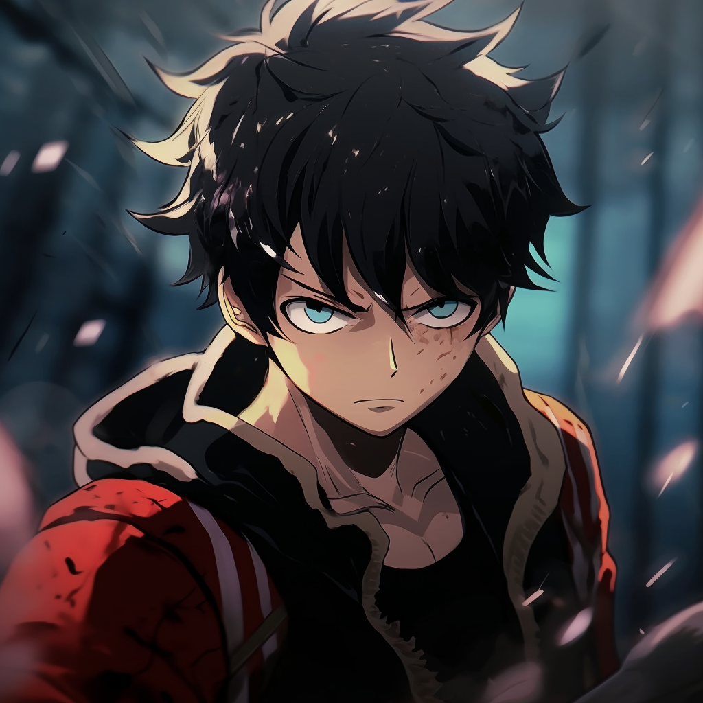 Eyes of Luffy in Gear Fourth, intense concentration and vivid highlighting. iconic anime pfp cool pfp for discord.