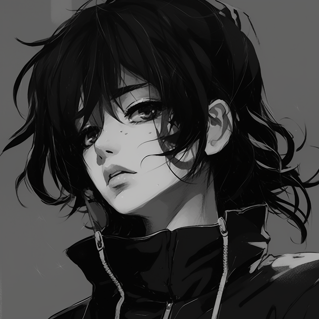 A black and white Akira profile picture showcasing minimalistic yet detailed line work. anime black pfp aesthetics pfp for discord.