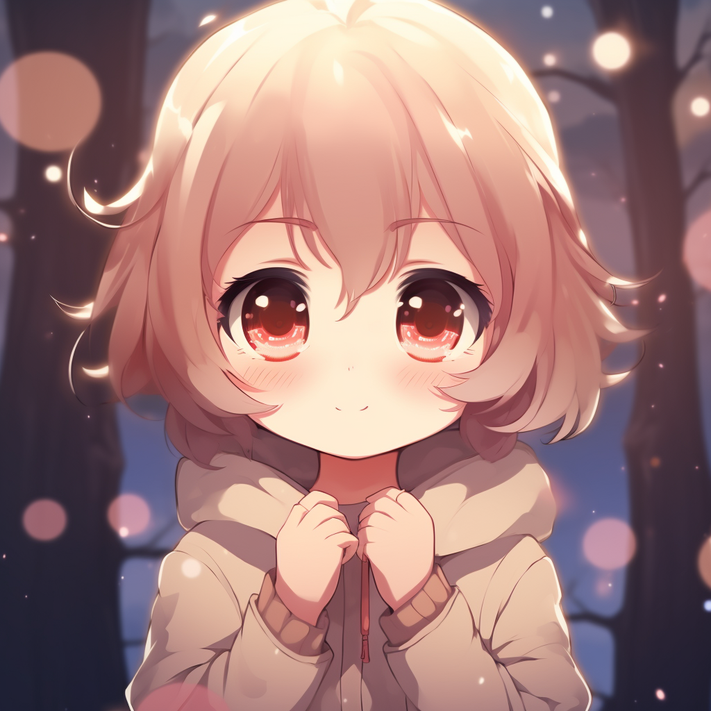 Profile of a kawaii styled girl, soft pastel colors and intricate details conveyed through digital art. stylish cute animated pfp