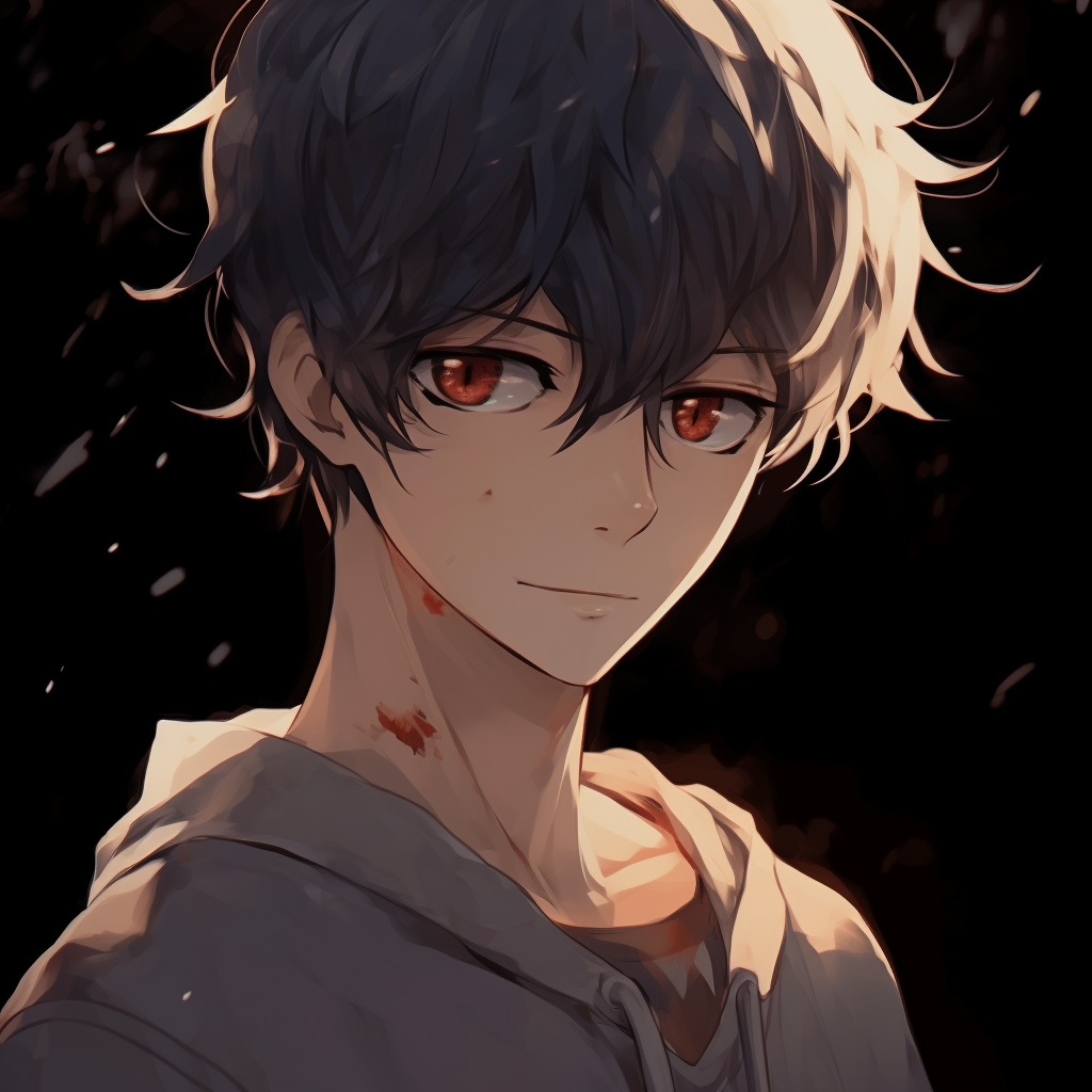 An intelligent looking anime boy wearing glasses, with detailed linework and a clean, smooth style. anime manga boy pfp pfp for discord.