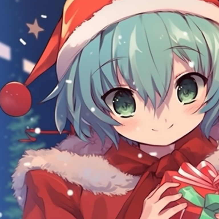 Two characters with angel wings and halo, ethereal color palette and stars around them. cutest matching christmas anime pfp girls pfp for discord.