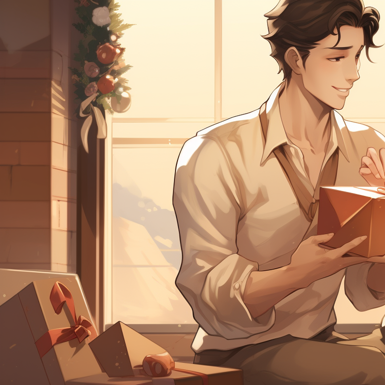 Two characters in winter attire, sitting close by a fire, comfortable tones and luscious shading. rustic matching christmas tiktok pfp pfp for discord.