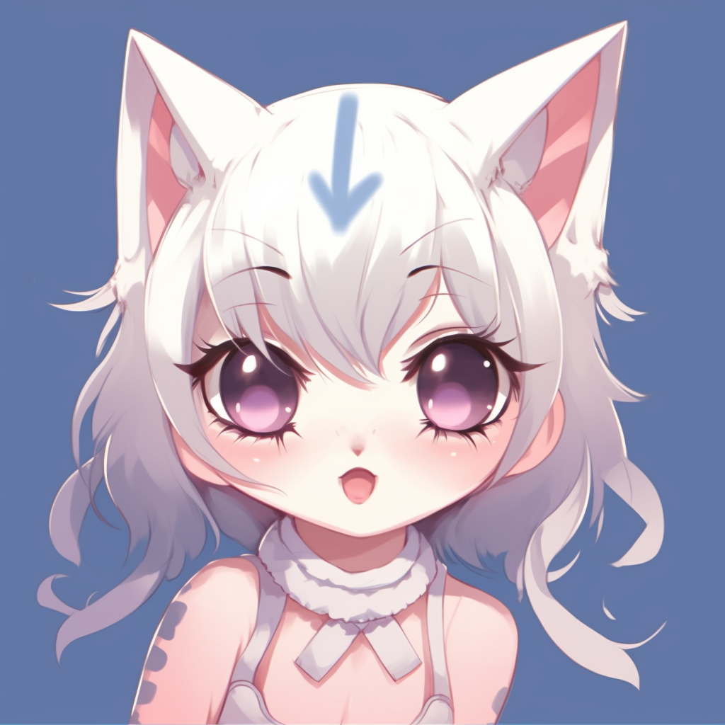A wistful looking anime cat girl, deep colors and delicate details. perfect anime cat girl pfp
