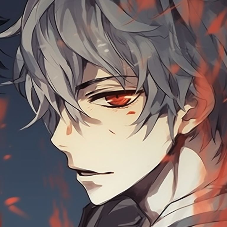 Two characters, satin-like features and calm expressions, fingers intertwined. trending bl matching pfp pfp for discord.