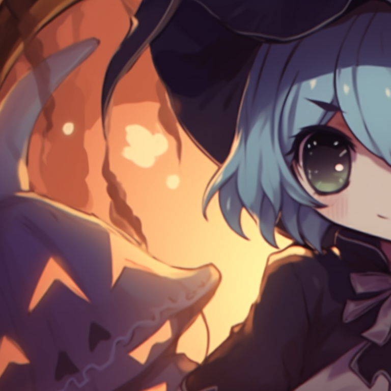 Terrifying trio, a stark contrast between their expressions and the grim attire. matching halloween trio pfp pfp for discord.