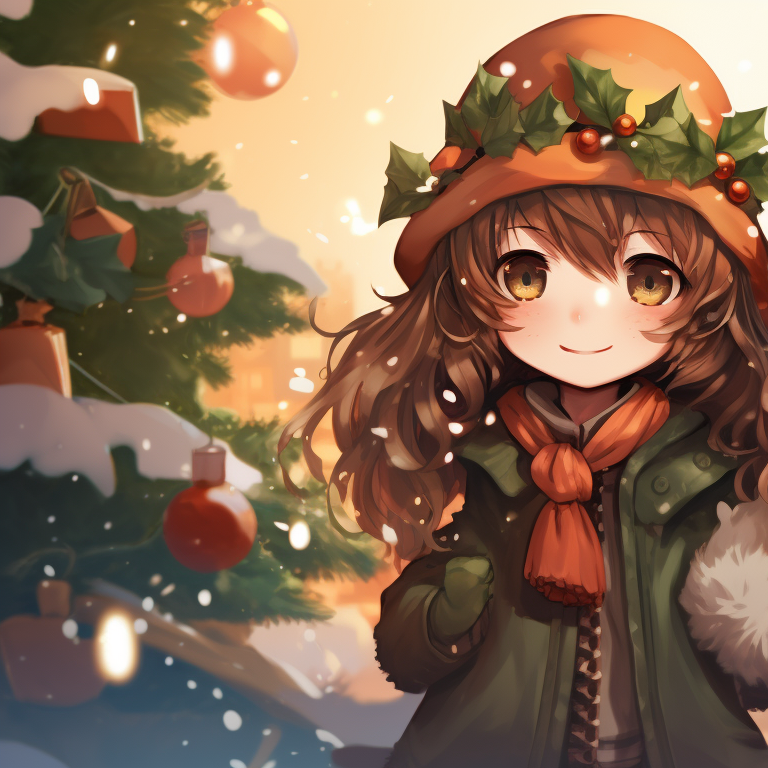 Two characters playing in snow, heavy shadowing and cold colors. rustic matching christmas tiktok pfp pfp for discord.