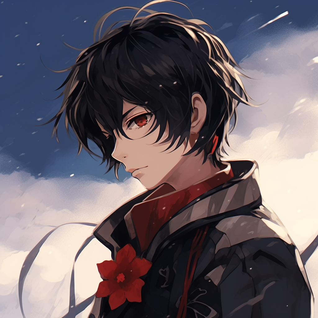 Anime profile featuring a boy wielding a beautifully rendered katana. anime pfp boy styles