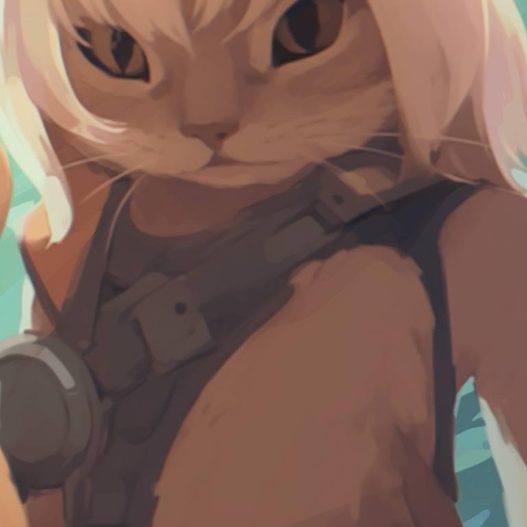 Two characters with cat ears and anime-style clothing, dynamic poses and dreamy background. girl-themed cat matching pfp pfp for discord.